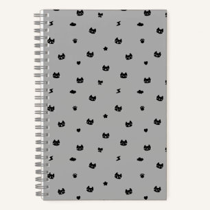 Grijze Kattenkrabbel Notitieboek