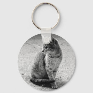 Grijze kattenSleutelhanger Sleutelhanger