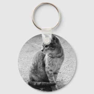 Grijze kattenSleutelhanger Sleutelhanger