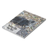 Grijze kattepapier Aangepaste tekst Notitieblok (Linkerzijde)