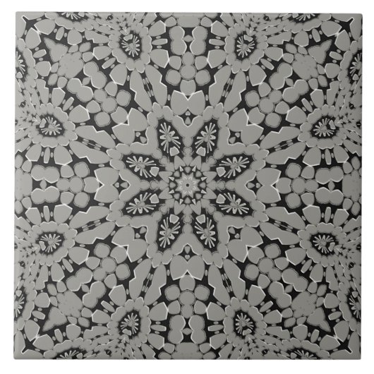 Grijze keramische Tegel Tegeltje (Voorkant)