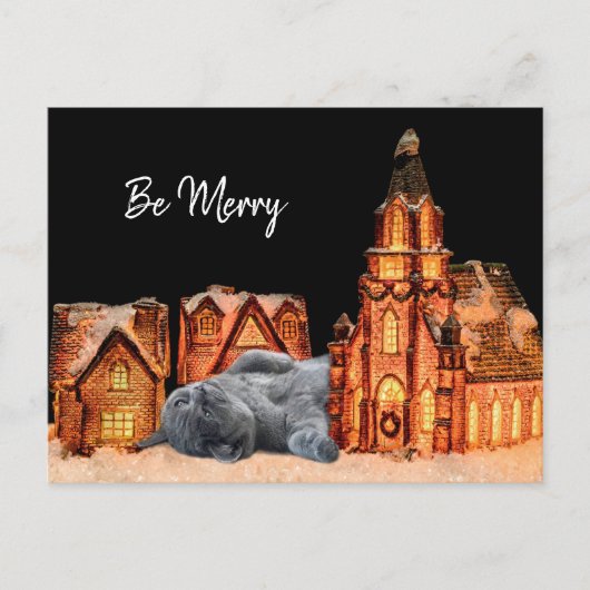 Grijze kerst briefkaart (Voorkant)