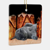 Grijze kerst keramisch ornament (Rechts)