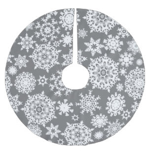 Grijze Kerst Sneeuwvlok Patroon Boomkleed Kerstboom Rok