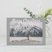 Grijze kerstboom Kaart (Staand voorkant)