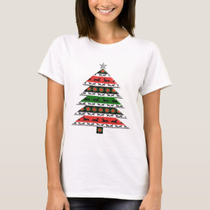 Grijze kerstboom t-shirt