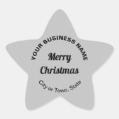 Grijze kerstman-Sticker voor Star-vormgeving Ster Sticker (Voorkant)