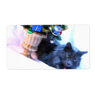 Grijze Kerstmis Etiket