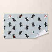 Grijze Kerstmis Schotse Terrier Badhanddoek Set Bad Handdoek (Handdoek)