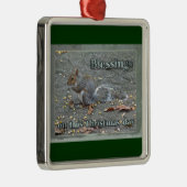 Grijze kerstserie metalen ornament (Rechts)