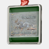 Grijze kerstserie metalen ornament (Links)