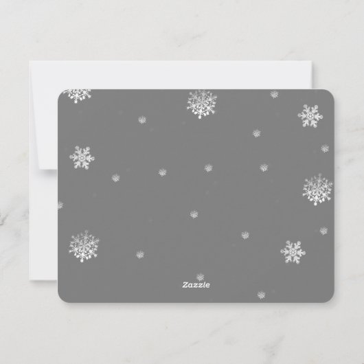 Grijze kerststerren Vakantie Fotokaart Feestdagenkaart (Achterkant)