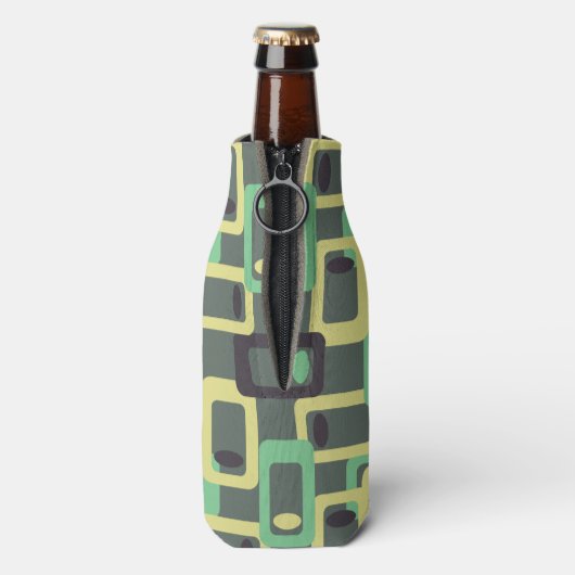 Grijze ketting link flesjeskoeler (Fles Achterkant)