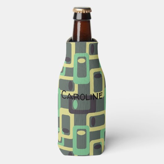 Grijze ketting link flesjeskoeler (Fles Voorkant)