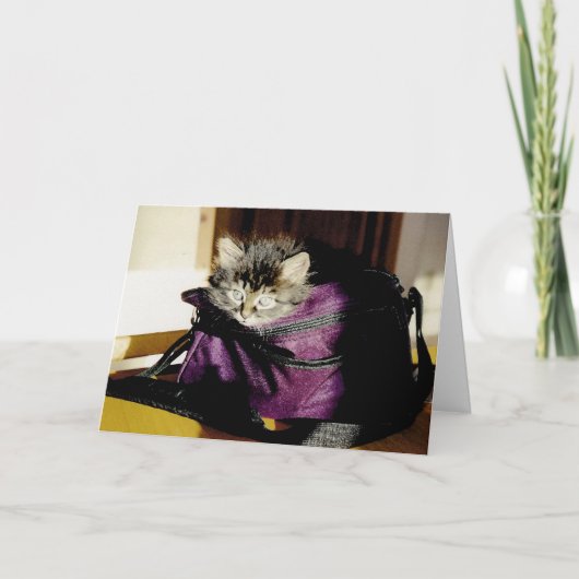 Grijze keuken in paars denken aan jou kaart (Voorkant)