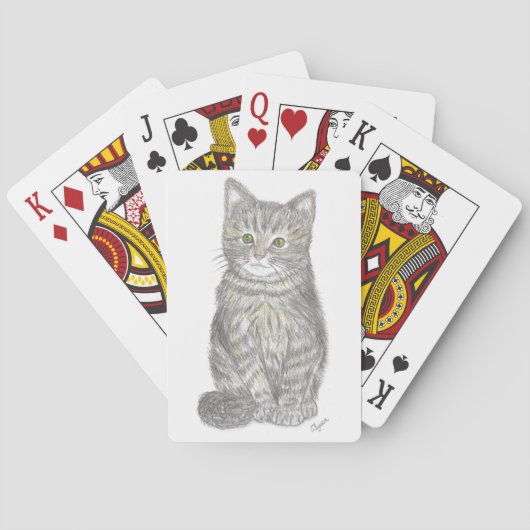 Grijze keukenkaarten pokerkaarten (Achterkant)