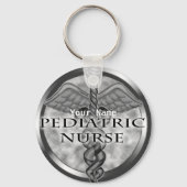 Grijze kinderverpleegkundige sleutelhanger (Voorkant)