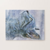 Grijze Kitten Kat Kunst Kat Liefhebber Puzzel (Horizontaal)