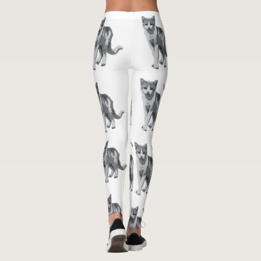 Grijze kitten leggings (Achterkant)