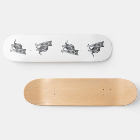 Grijze kitten persoonlijk skateboard (Horizontaal)