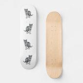 Grijze kitten persoonlijk skateboard (Voorkant)