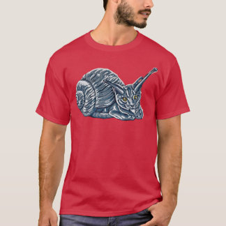 Grijze Kitten Snail T-shirt