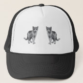 Grijze kitten trucker pet (Voorkant)