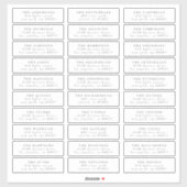 Grijze Klassieke adresetiketten voor individuele b Sticker (Vel)