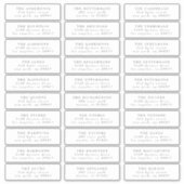 Grijze Klassieke adresetiketten voor individuele b Sticker (Voorkant)