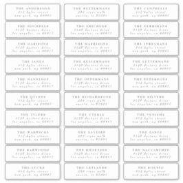 Grijze Klassieke adresetiketten voor individuele b Sticker