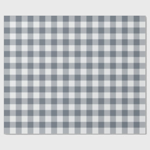 Grijze Klassieke Geruite Gingham Cadeaupapier