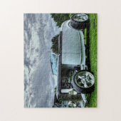 Grijze klassieke roadster Antiek auto Legpuzzel (Verticaal)