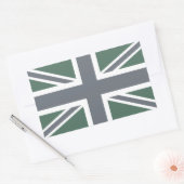  Grijze Klassieke Unievaknaam Brits (UK) Rechthoekige Sticker (Envelop)