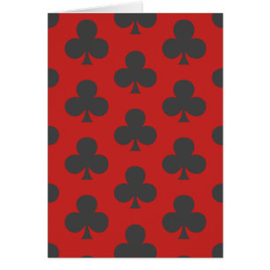 Grijze Klaver Club Kledingstuk Poker Game Wenskaar