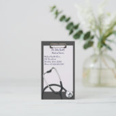 Grijze klembord met medische stethoscoop afsprakenkaartje (Staand voorkant)