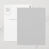 Grijze kleur briefkaart (Voorkant / Achterkant)