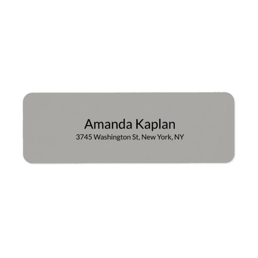 Grijze Kleur Moderne Duidelijke Minimalistische Pr Etiket (Voorkant)