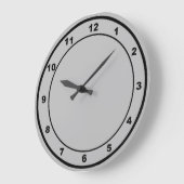 Grijze Kleur Ronde Vorm Acryl Wandklok (Hoek)