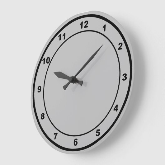 Grijze Kleur Ronde Vorm Acryl Wandklok (Hoek)