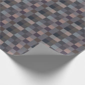 Grijze kleur schaakbord cadeaupapier (Hoek)