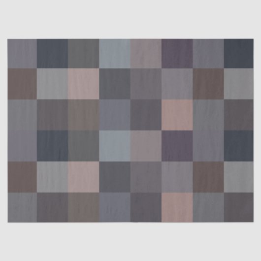 Grijze kleur schaakbord tissuepapier (Voorkant)