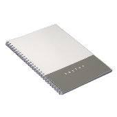 Grijze Kleurblok Notitieboek Met Aangepaste Naam (Rechterzijde)