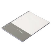 Grijze Kleurblok Notitieboek Met Aangepaste Naam (Linkerzijde)