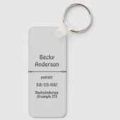 Grijze Kleurblokken Sleutelhanger (Achterkant)