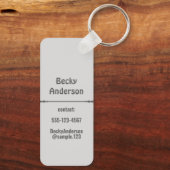 Grijze Kleurblokken Sleutelhanger (Achterkant)