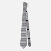 Grijze kleuren met zwarte strepen op Waterverf pap Stropdas (Voorkant)