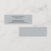 Grijze kleurenachtergrond Standaard dunne Visiteka Mini Visitekaartje (Voorkant / Achterkant)