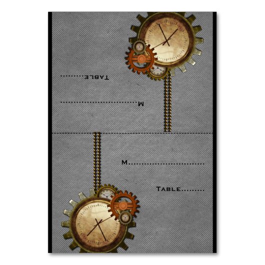 Grijze -klok-bruiloft kaart (Voorkant)