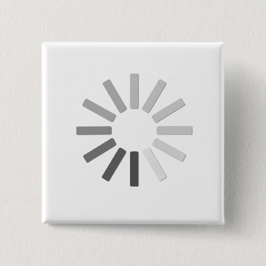 grijze knop voor het beladingssymbool vierkante button 5,1 cm (Voorkant)