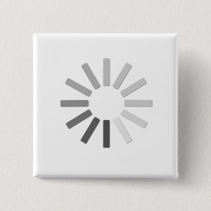 grijze knop voor het beladingssymbool vierkante button 5,1 cm